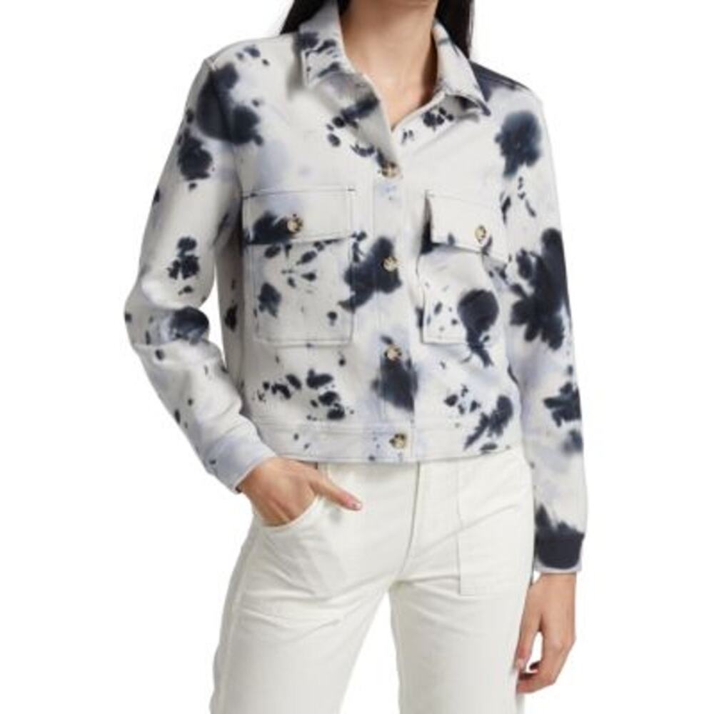 Rails Steffi tie dye cropped button up jacket